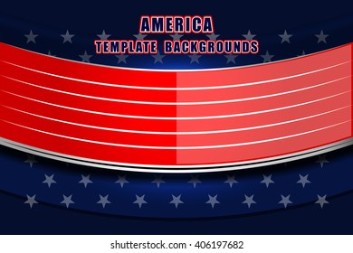 Flag of USA background for independence, veterans, labor, memorial day and other events, Vector illustration Design