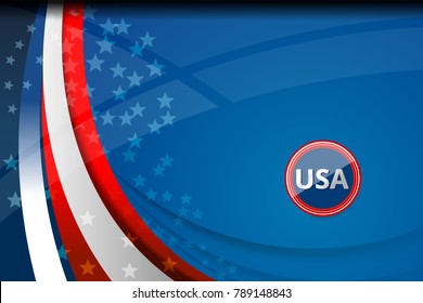 Flag of USA background for independence, veterans, memorial day and other events, Vector illustration Design