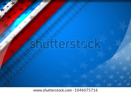 Flag of USA background for independence, veterans, labor, memorial day and other events, Vector illustration Design