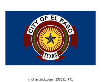 Flag of USA City of El Paso, Texas