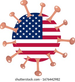 ilustración vectorial usa coronavirus