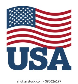 Flag Usa Developing America Flag On Stock Vector (Royalty Free ...