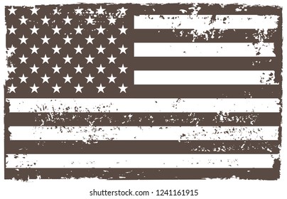 Flag of USA in grunge style