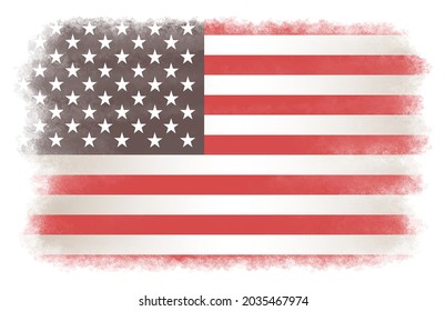 Flag of USA in grunge style.