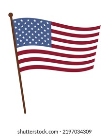 bandera de EE.UU. icono plano aislado