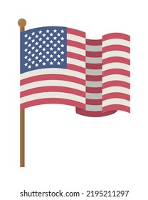 flag of USA icon isolated