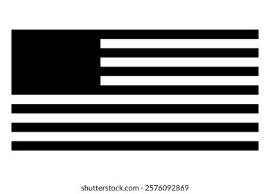 Flag USA icon. Vector illustration isolated on white background.