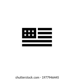 flag usa icon vector on a white background