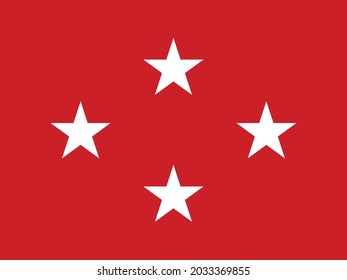 The flag of a USA Marine Corps Major General of a pair of white stars set over a red background