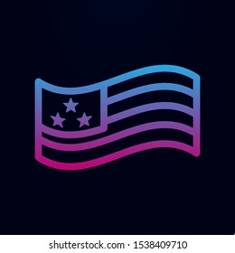 Flag, usa nolan icon. Simple thin line, outline vector of 4th of july icons for ui and ux, website or mobile application