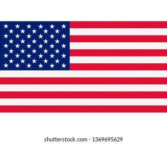 Flag of the USA on cloth