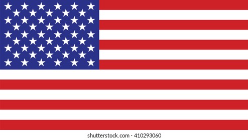 Flag of USA in the right proportions 