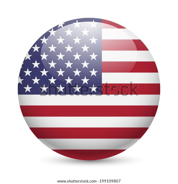 Download Flag Usa Round Glossy Icon Button Stock Vector (Royalty ...