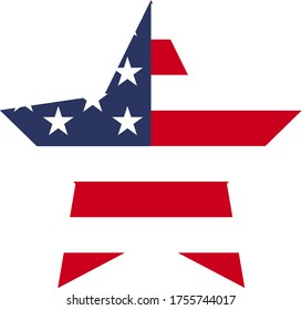Flag of USA star icon