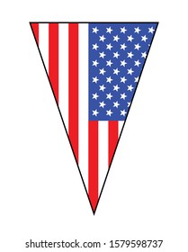 The flag of the USA Stars and Stripes as part of a bunting