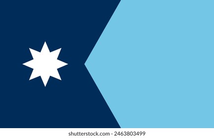 Flag of the USA State of Minnesota, vector 2024.