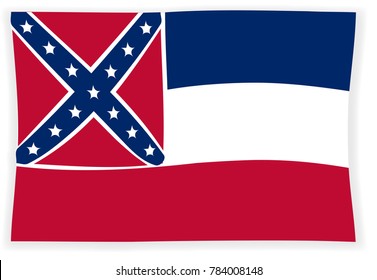 The flag of the USA state of Mississippi
