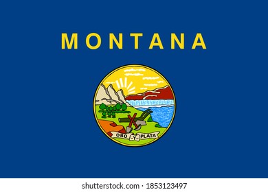 flag of USA state Montana