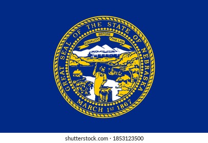 flag of USA state Nebraska