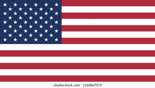 Flag of USA, The United States of America. American national symbol in official colors. Template icon. Abstract vector background.