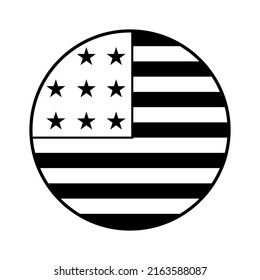 Flag Usa United States Circular Flag Stock Vector (Royalty Free