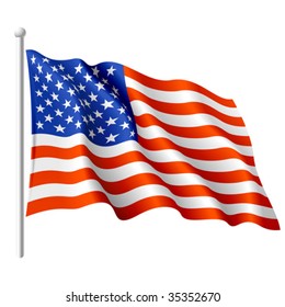 Flag of the USA. Vector.