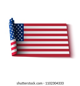 Flag of USA. Vector illustration.