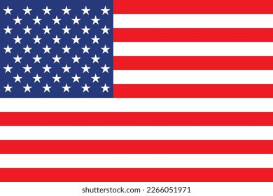 Flag USA. USA flag vector page symbol for your website design. USA flag logo, application, UI. USA Flag Vector Illustration, EPS10