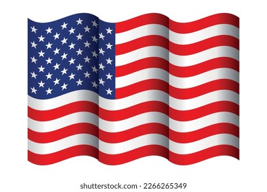 Flag of USA. Flag of the USA vector page symbol for web site design. USA flag logo, app, UI. USA flag Vector illustration, EPS10