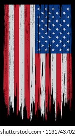 Flag of USA.American grunge flag.