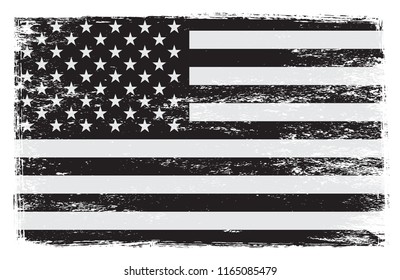 Flag of USA.Vector grunge United States flag.