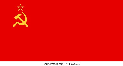 Flag of the USSR with official proportions and color.Genuine.
Original flag of the USSR.Vector.