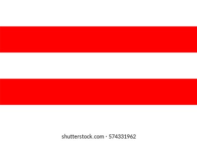 Flag of Usti nad Labem, Czechia. Vector illustration. Czech city flag vector.