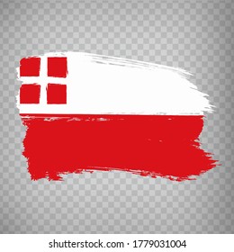 Flag of Utrecht brush strokes. Flag of Utrecht on transparent background for your web site design, logo, app, UI. Netherlands. EPS10.