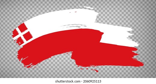 Flag of Utrecht brush strokes. Waving flag of Utrecht on transparent background for your web site design,  app, UI. Netherlands. EPS10.