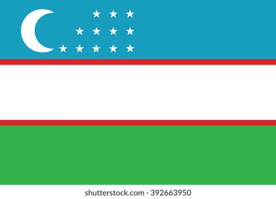 A flag of Uzbekistan
