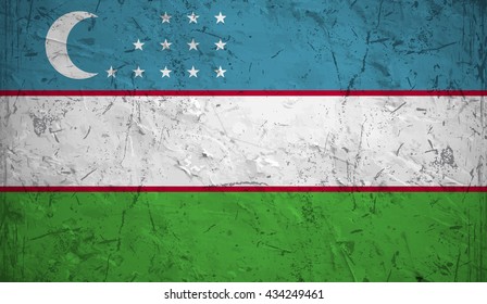 Flag of Uzbekistan.