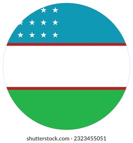 Flag of Uzbekistan. Uzbekistan flag in shape 