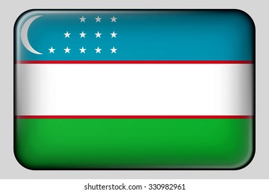Flag of Uzbekistan. Vector.