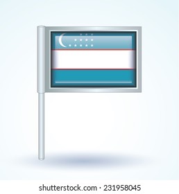 Flag of Uzbekistan, vector illustration