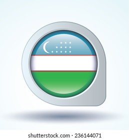  Flag of Uzbekistan, vector illustration
