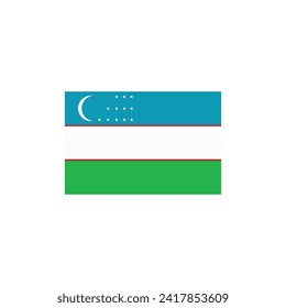 Flag of Uzbekistan vector symbol