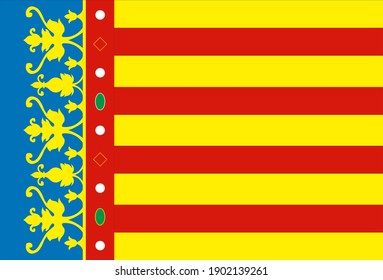 Flagge Valencias, Spanien, um zu studieren