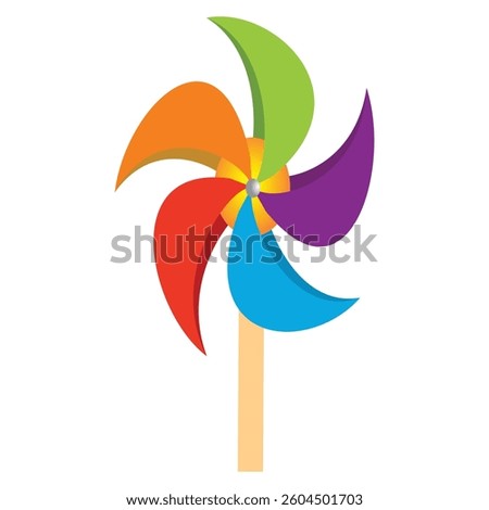 Flag vane icon cartoon paper wind vector