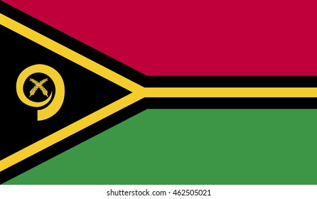 Flag of Vanuatu. Illustration over white background.