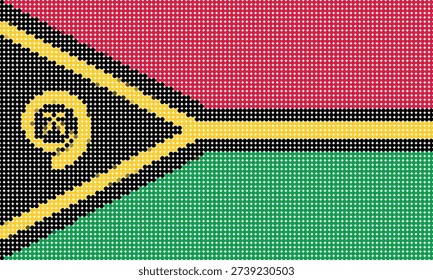 Flag of Vanuatu pixel art of dots