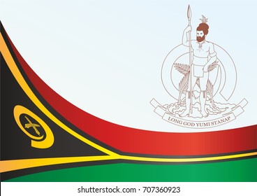 Flag of Vanuatu, template for the award, an official document with the flag and the symbol of Vanuatu