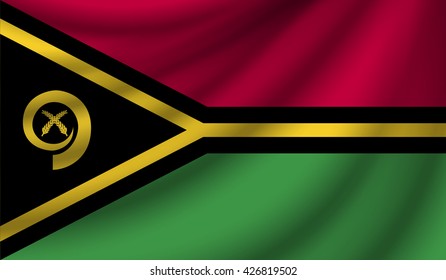 Flag of Vanuatu, vector illustration
