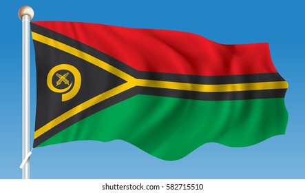 Flag of Vanuatu - vector illustration