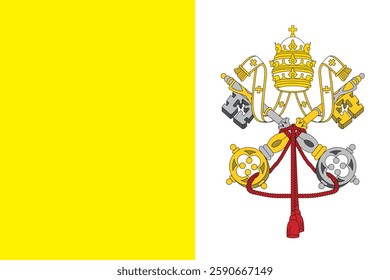 Flag of Vatican City, 3:2 Format, Vatican City Flag